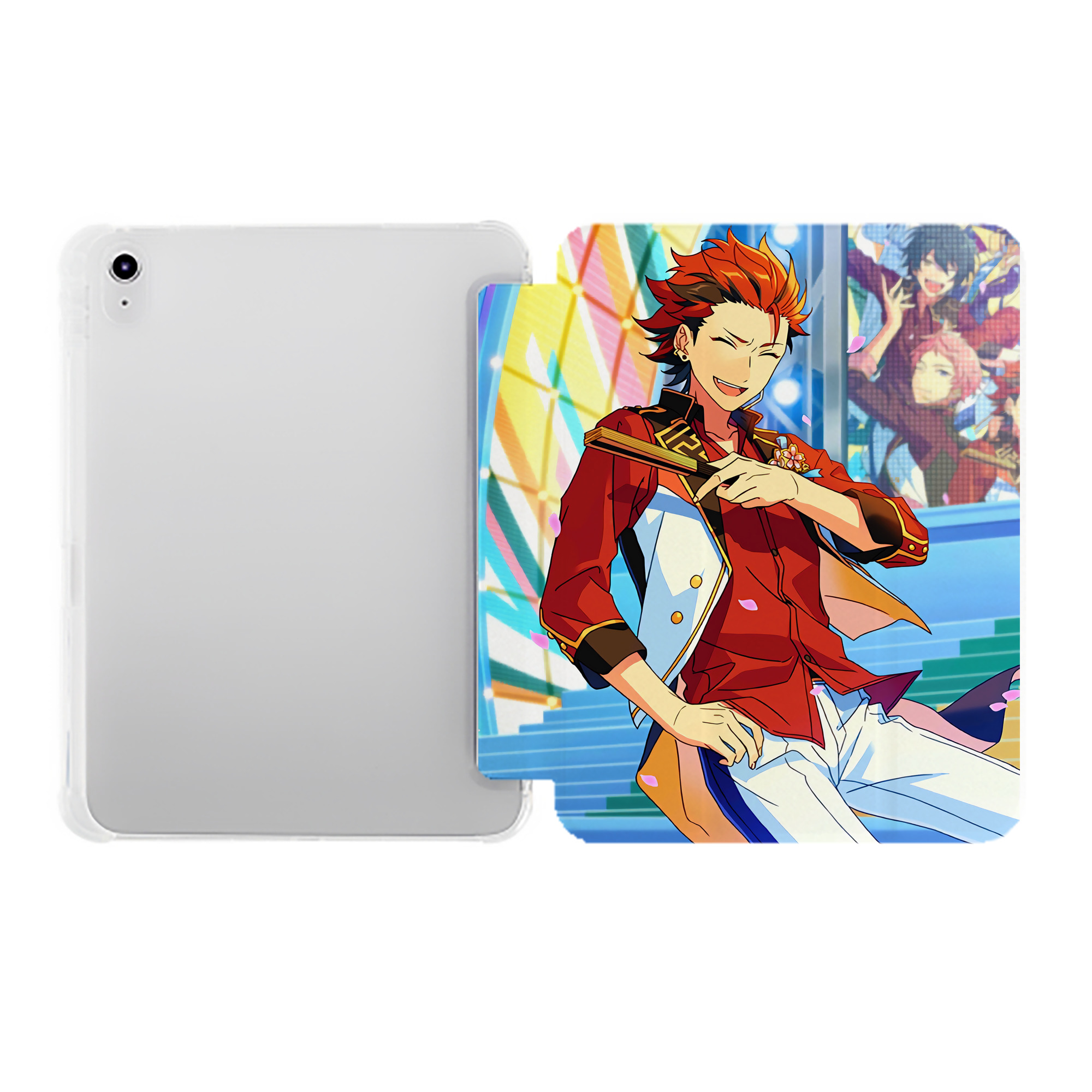 （画像用） あんさんぶるスターズ! Ensemble Stars IPad ケース ペン収納付き 三つ折りスタンド PUレザー×シリコン 対応機種9.5/10.5/10.9インチ